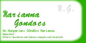 marianna gondocs business card