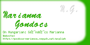 marianna gondocs business card